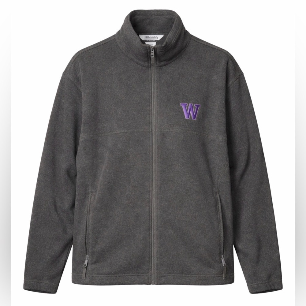 Columbia Sportswear University of Washington Huskies Gray Fleece Jacket Size XL